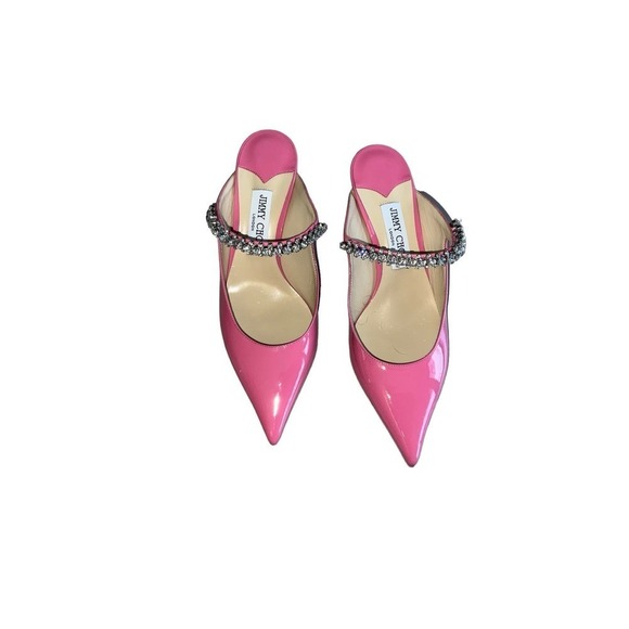 Jimmy Choo bing 65 Patent Pump Mule  sz 39 candy pink - Picture 1 of 4